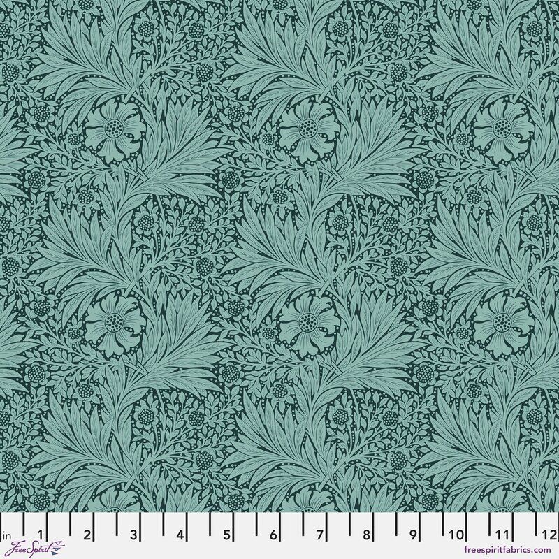 Bedford Park fabric: Marigold, Teal