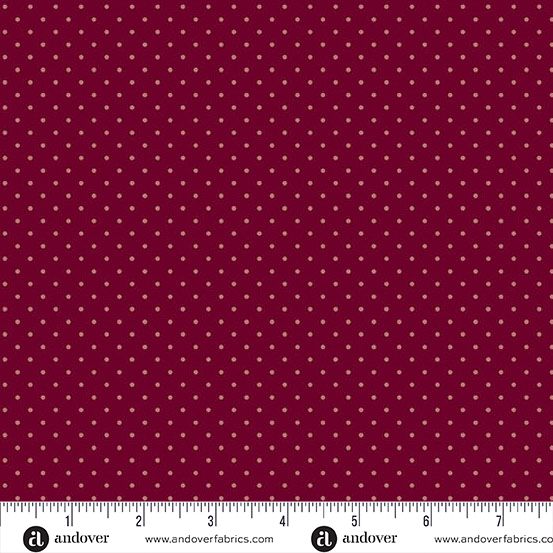 Poppy Seeds fabric: Poppy Seeds, Merlot