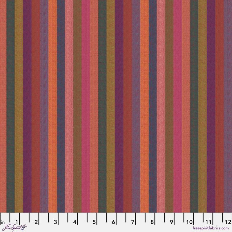 Kaffe Fassett Fabric: Narrow Woven Stripe, Sunset