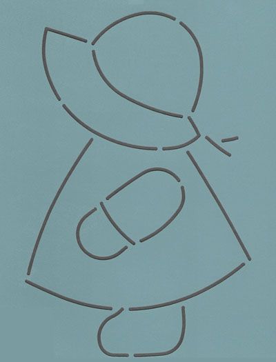 Quilt Stencil  5" Sunbonnet Sue