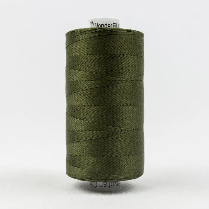Konfetti Thread: 50wt 3 ply 100% Cotton. 1000m Spool Pine Green