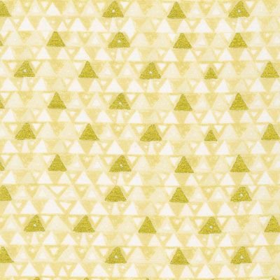 Gustav Klimt fabric: Metallic Gold Triangles on Ivory Gustav Klimt fabric: Metallic Gold Triangles on Ivory