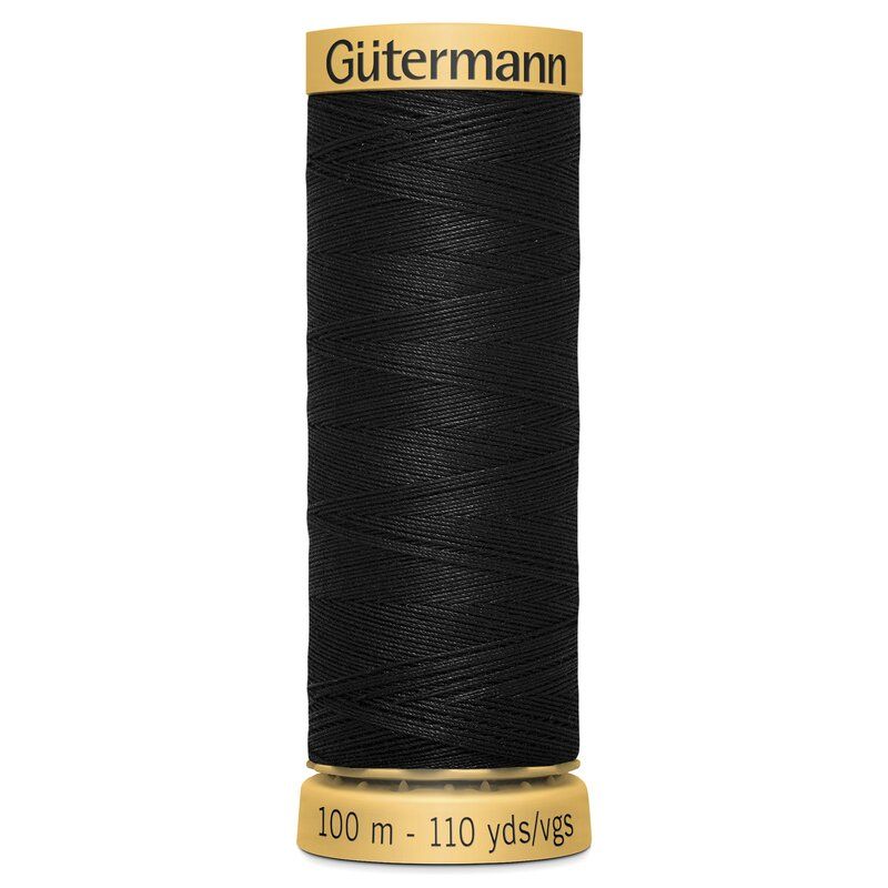 Gutermann Natural Cotton 100m Black Col 5201 Gutermann Natural Cotton 100m Black Col 5201