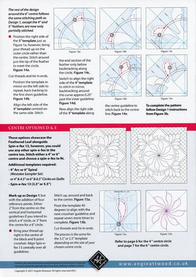 Feathered Leaf Squared Up Pattern by Angela Attwood Feathered Leaf Squared Up Pattern by Angela Attwood