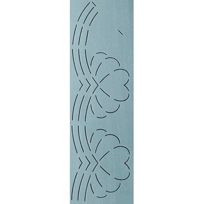 Quilt Stencil  4.5" Amish Feather Hearts