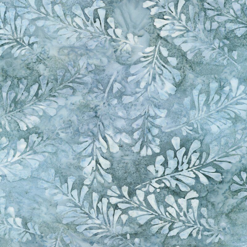 Morning Mist Batik fabric: Dusty Blue
