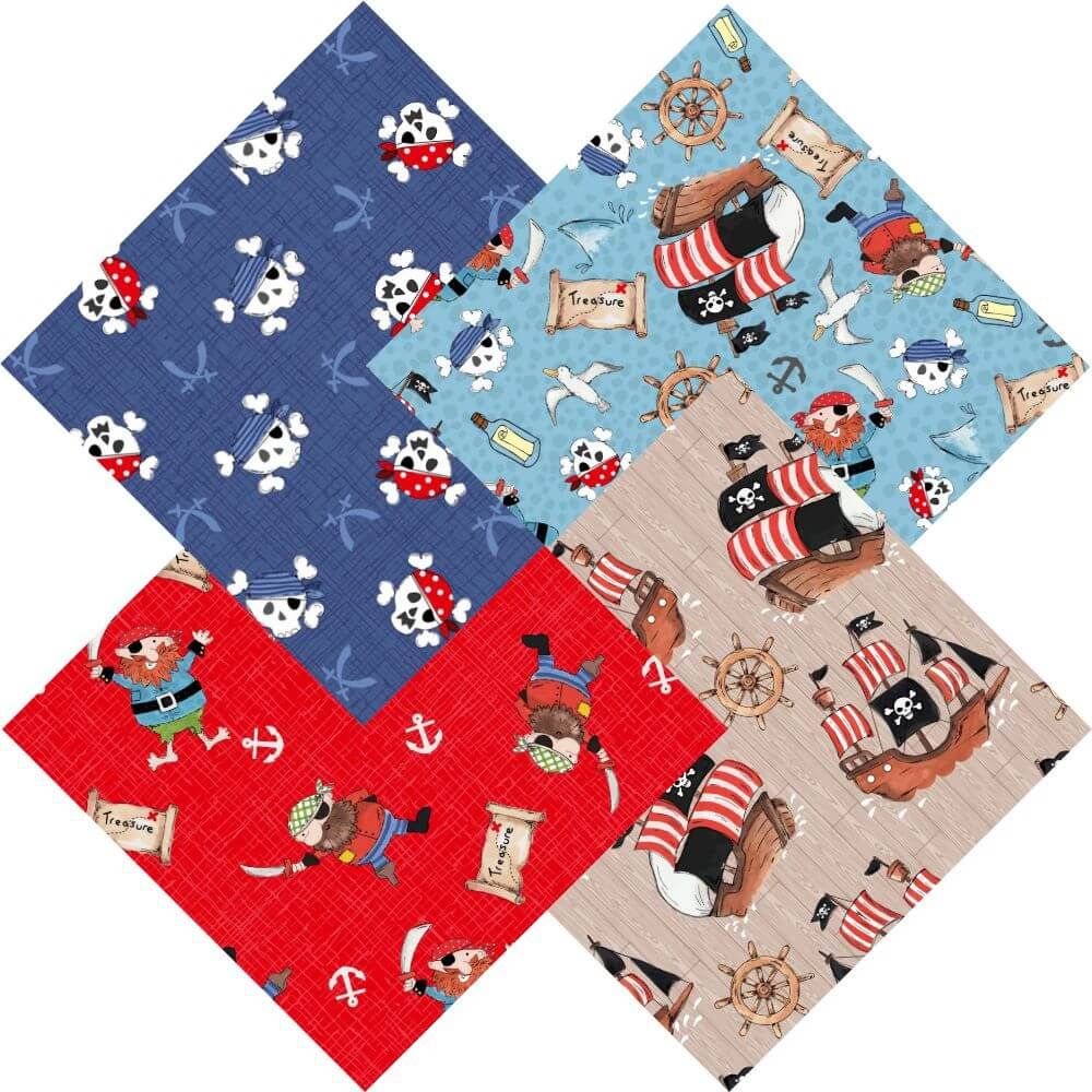 Ship Ahoy Pirate Fat Quarter Bundle