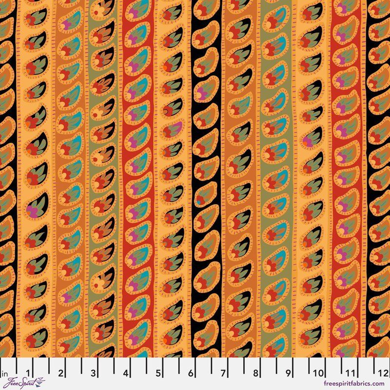 Kaffe Fassett Fabric Paisley Stripe, Antique