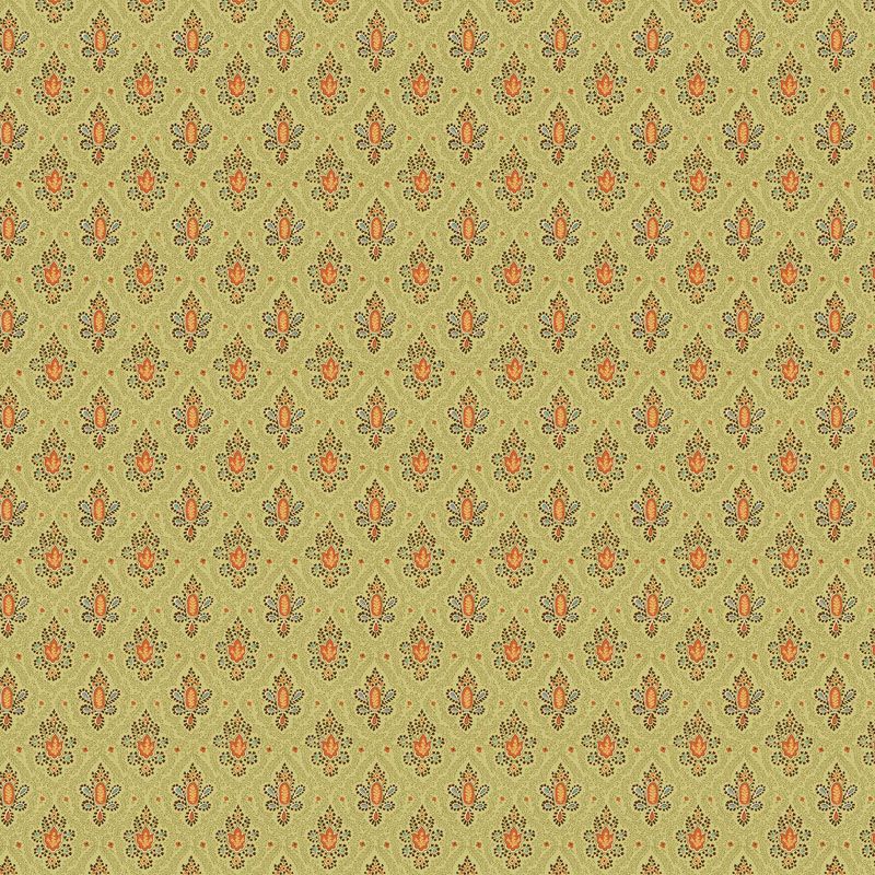 Autumn Woods fabric: Cornucopia, Green