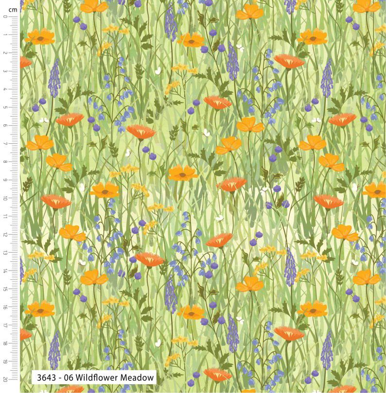 Cottage Bliss fabric: Wildflower Meadow