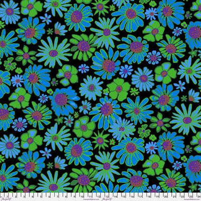 Kaffe Fassett Collective Bloomers fabric Black