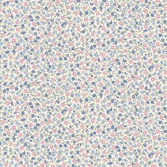 Petite Fleur Fabric: Ditzy, Blue