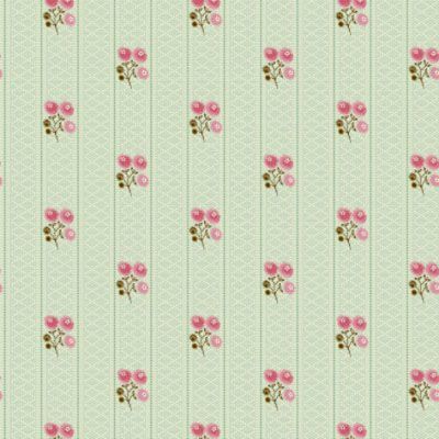 Sienna Fabric: Lattice Posy Mint (per 1/4 metre)