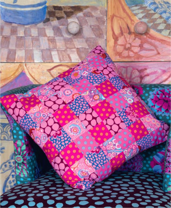 Kaffe Fassett Pink Squares Cushion Kit