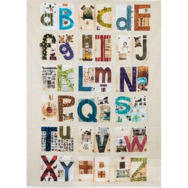 Marcia Derse Fabric: Alphabet Panel, Multi 52" (132cm)