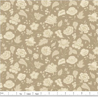 Wildflower Cottage fabric: Mocha Quaint