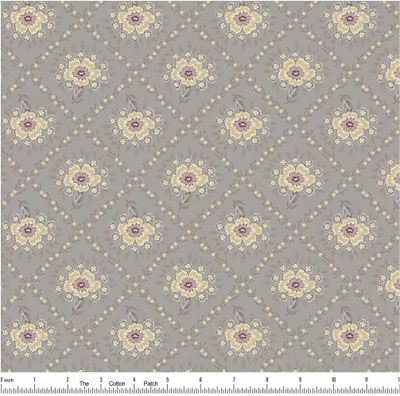 Wildflower Cottage fabric: Dove Trellis