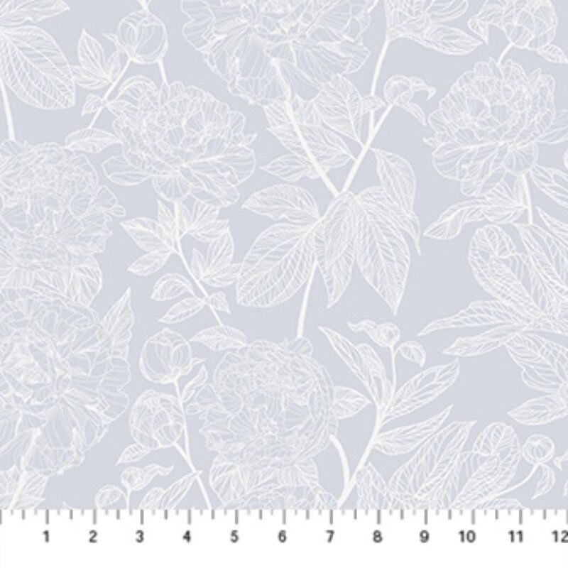 Indelible Soft fabric: Peony Grey, Lush