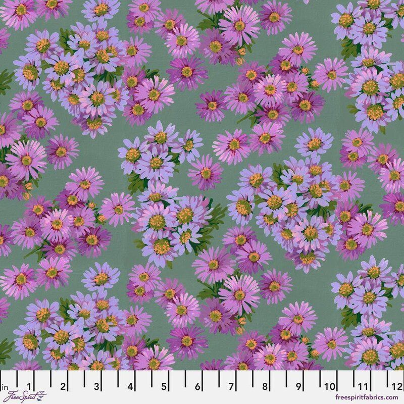 Golden Harvest fabric, Asters, Purple Golden Harvest fabric, Asters, Purple