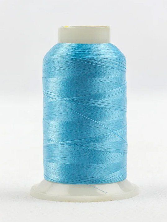 InvisaFil Thread: 100wt 2 ply Polyester 2500m Spool Bright Turquoise