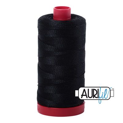 Aurifil 12 Cotton Thread 2692 Black Large Spool Aurifil 12 Cotton Thread 2692 Black Large Spool