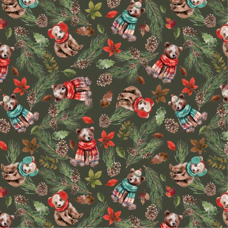 Merry Beary Fabric: Cozy Cubs