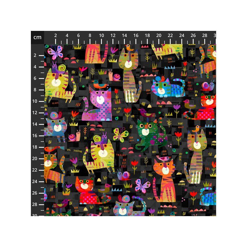 Just for Fun fabric: Catsville, Night