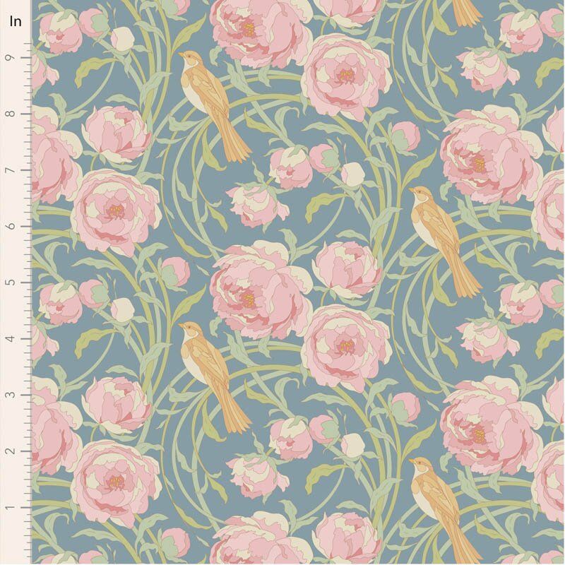 Tilda Songbird fabric: Cora, Blue