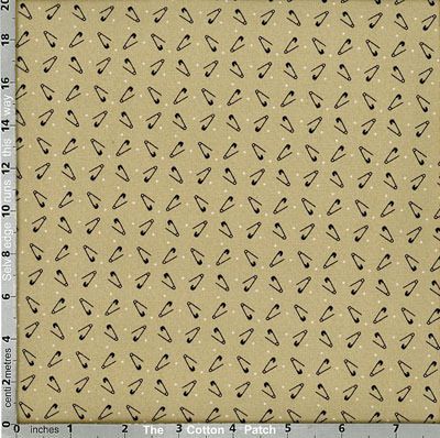 Primitive Stitches Fabric Safety Pins Sand Primitive Stitches Fabric Safety Pins Sand