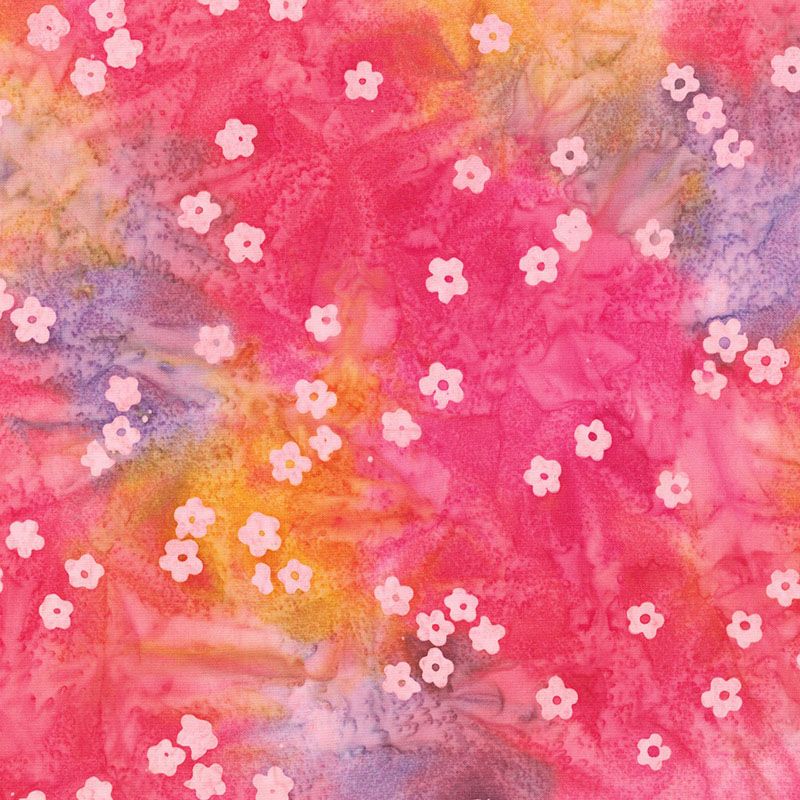 Wild Poppies Batik fabric: Punch Wild Poppies Batik fabric: Punch