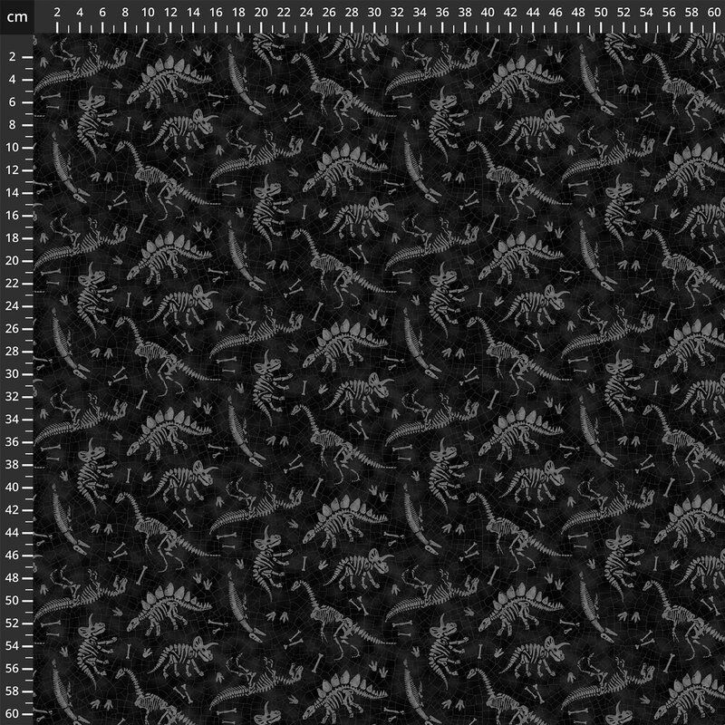 Dinosaurs Dinosaurs fabric: Scattered Skeletons