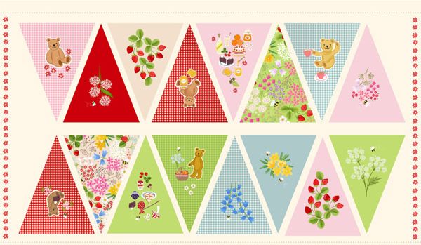 Teddy Bears Picnic 60cm Bunting panel Teddy Bears Picnic 60cm Bunting panel