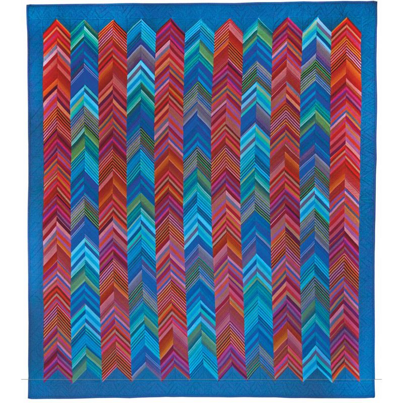 Contrast Chevron Stripes Quilt Kit