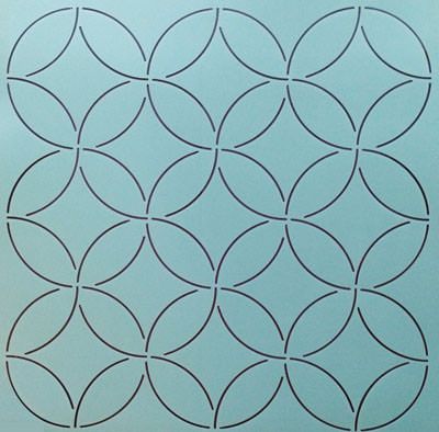 Sashiko Stencil Template  12" Large Orange Peel