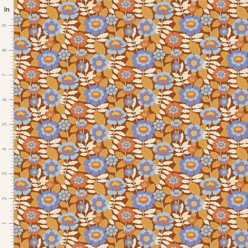 Tilda Wallflower fabric: Beverly, Caramel