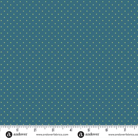 Poppy Seeds fabric: Poppy Seeds, Denim