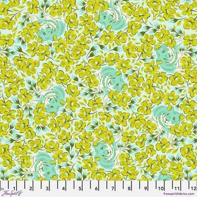 Tula Pink Besties Fabric: Chubby Cheeks, Clover
