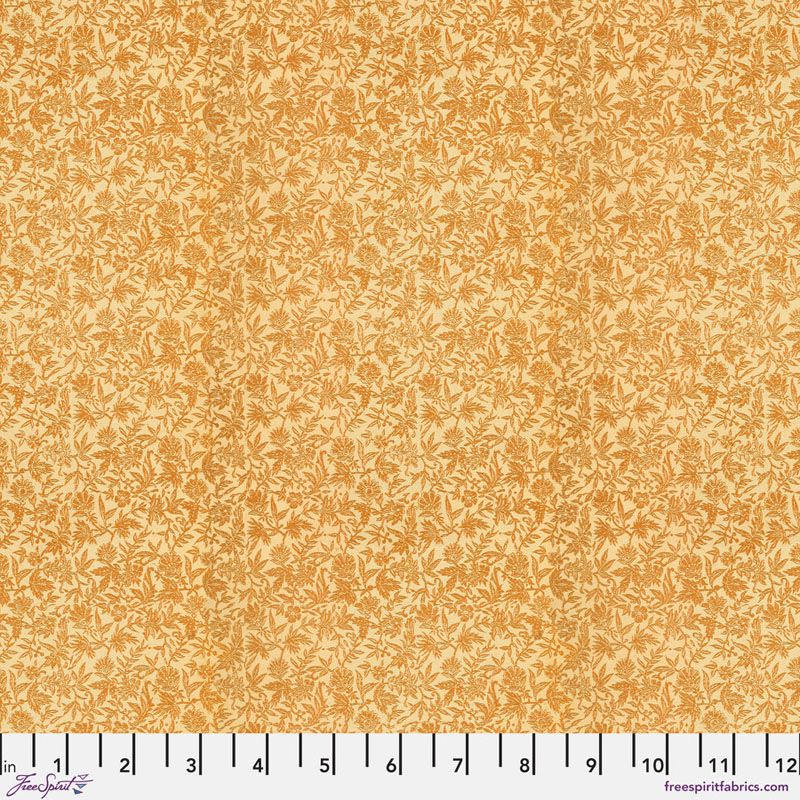 Eclectic Elements Palette fabrics, Orange Tiny Print