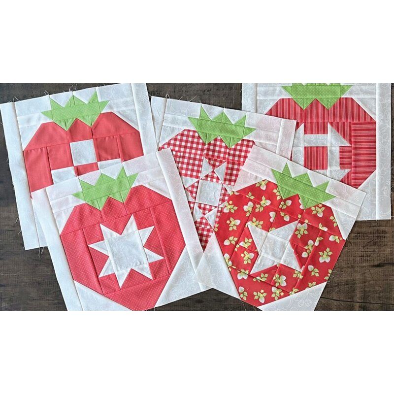 Strawberry Sampler Quilt Kit Pre Order Strawberry Sampler Quilt Kit Pre Order