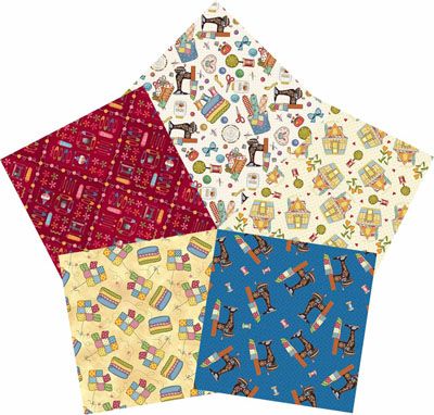 Sew Let's Stitch Fat Quarter Bundle Sew Let's Stitch Fat Quarter Bundle