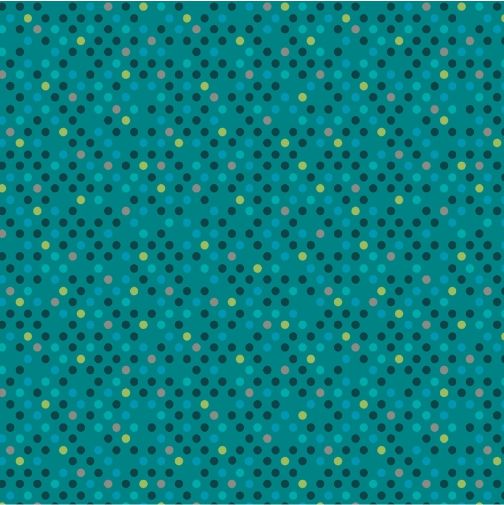 Confetti Drop fabrics: Teal / Multi