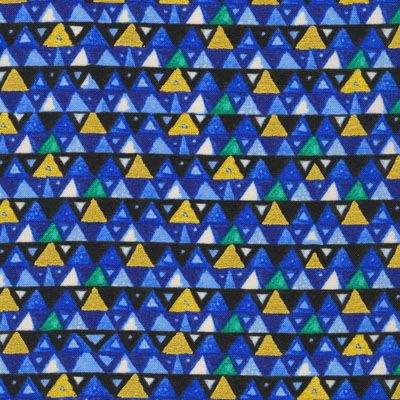 Gustav Klimt fabric: Metallic Triangles Sapphire Gustav Klimt fabric: Metallic Triangles Sapphire
