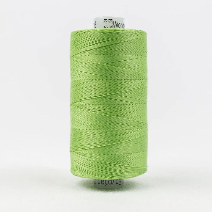 Konfetti Thread: 50wt 3 ply 100% Cotton. 1000m Spool Yellow/Green