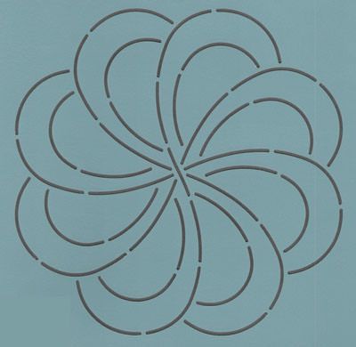 Quilt Stencil  7" Double Swirl