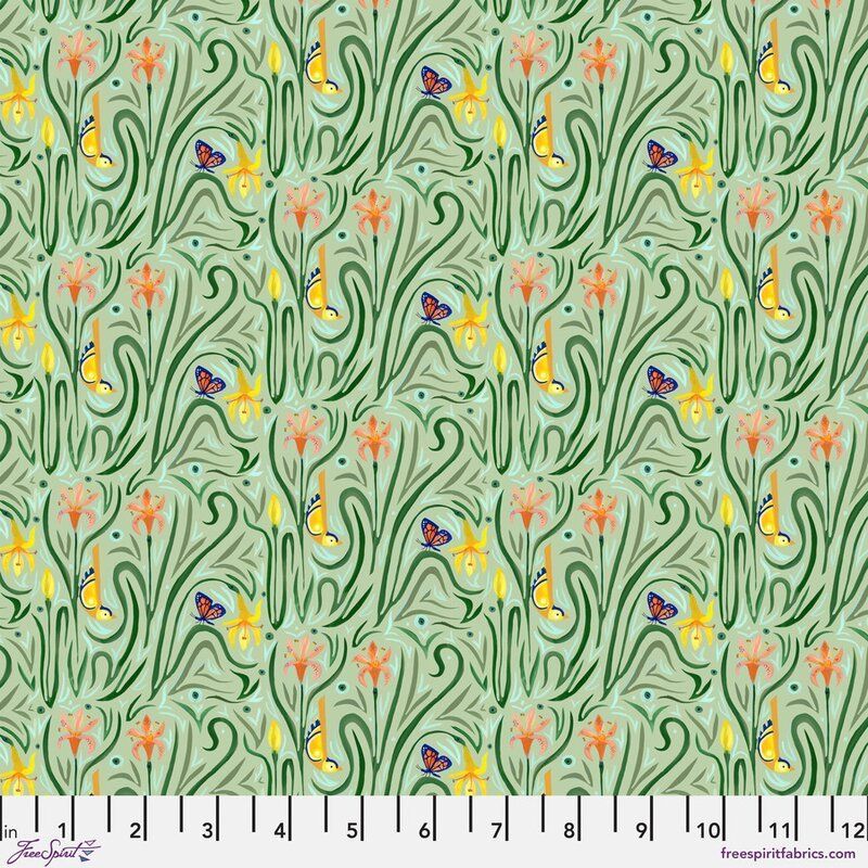 Backyard Wonder fabric: Daylift Dance, Sky Backyard Wonder fabric: Daylift Dance, Sky