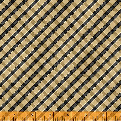 Eliza fabric: Diagonal Plaid Latte (per 1/4 metre)