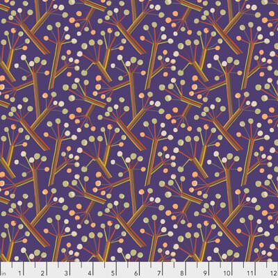 Free Spirit Designers Fabric: Bush Lily Royal (per 1/4 metre)