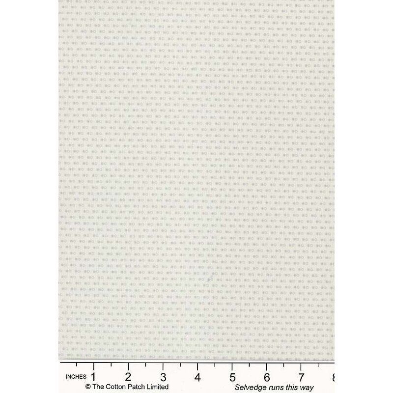 Foxwood Fabric Makower Tiny Dots & Circles, Pale Grey