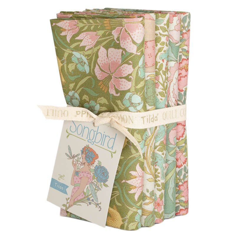 Tilda Songbird Green Fat Quarter Bundle
