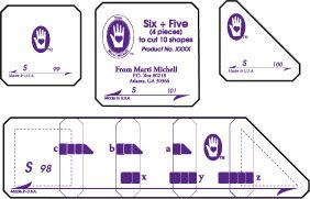 6' Five Patch Block Template Set S 6' Five Patch Block Template Set S